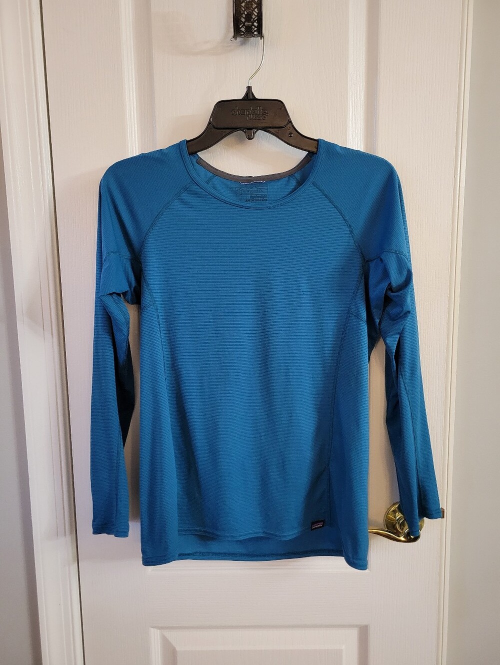Patagonia Lightweight Capilene Baselayer Long Sleeve Top Teal Blue Size Small